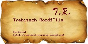 Trebitsch Rozália névjegykártya